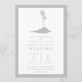 Invitación a la boda de la Isla Moderna - Gris