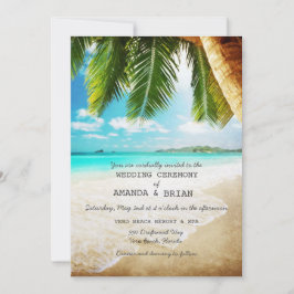 Invitación a la boda de la Isla Tropical
