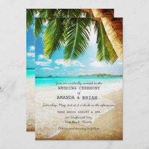 Invitación a la boda de la Isla Tropical