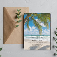 Invitación a la boda de la Isla Tropical