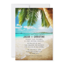 Invitación a la boda de la Isla Tropical