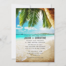 Invitación a la boda de la Isla Tropical