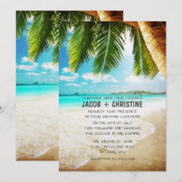 Invitación a la boda de la Isla Tropical