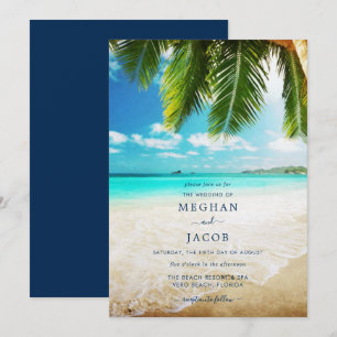 Invitación a la boda de la Isla Tropical