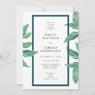 Invitación a la boda de la Isla Tropical Fresca