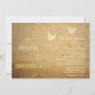 Invitación a la boda de la jaula dorada