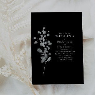Invitación a la boda de la laca negra