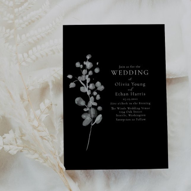 Invitación a la boda de la laca negra (Subido por el creador)