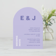 Invitación a la boda de la Lavanda Púrpura Moderna