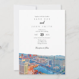 Invitación a la boda de la línea aérea de las Vega