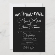 Invitación a la boda de la línea aérea de NYC