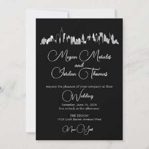 Invitación a la boda de la línea aérea de NYC