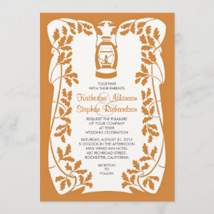 Invitación a la boda de la linterna y el roble del