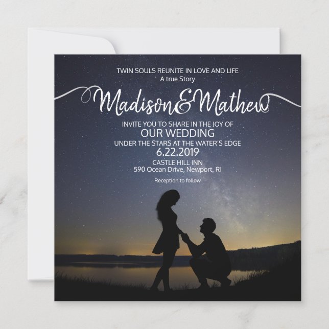 Invitación a la boda de la llama gemela (Anverso)