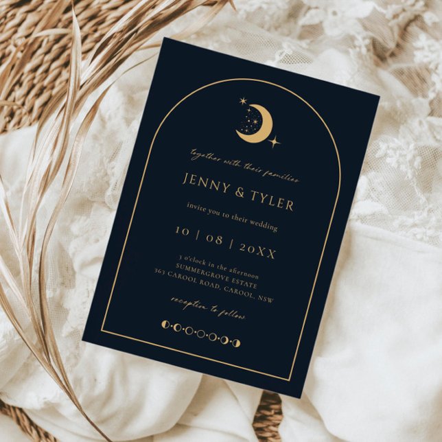Invitación a la boda de la luna celestial y el arc (Subido por el creador)