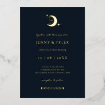 Invitación a la boda de la luna celestial y las es