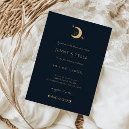 Invitación a la boda de la luna celestial y las es