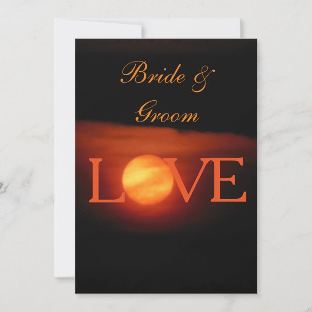 Invitación a la boda de la luna de cosecha complet (Anverso)
