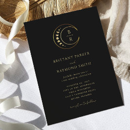 Invitación a la boda de la luna de oro
