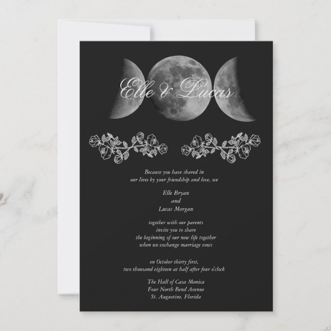 Invitación a la boda de la luna triple (Anverso)