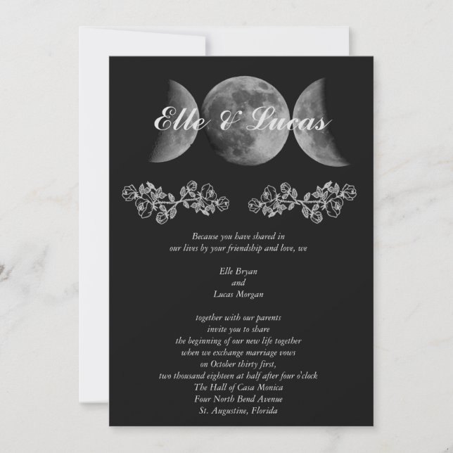 Invitación a la boda de la luna triple (Anverso)