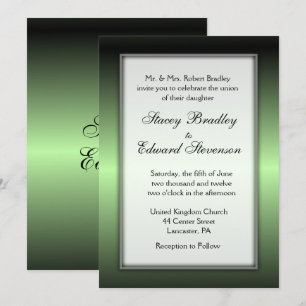 Invitación a la boda de la luna verde de Apple de