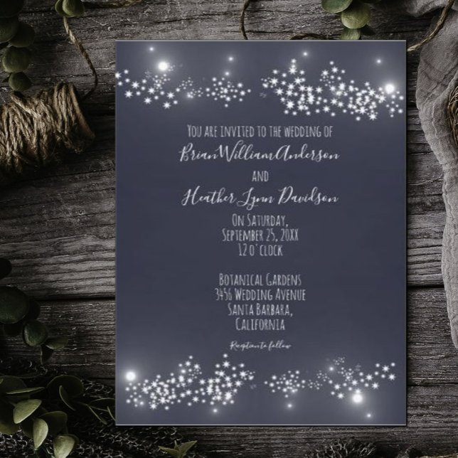 Invitación a la boda de la luz de las estrellas (Star Light Wedding Invitation)