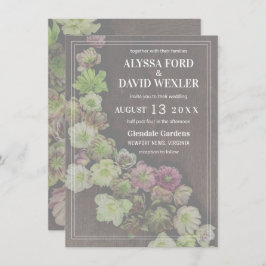 Invitación a la boda de la madera de Hellebore en