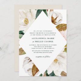 Invitación a la boda de la Magnolia acuarela