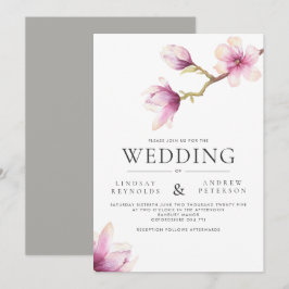 Invitación a la boda de la Magnolia moderna
