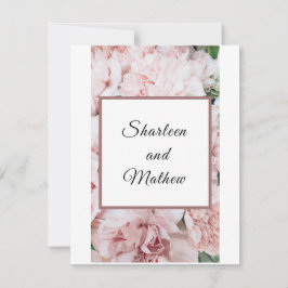 Invitación a la boda de la Magnolia rosa floral