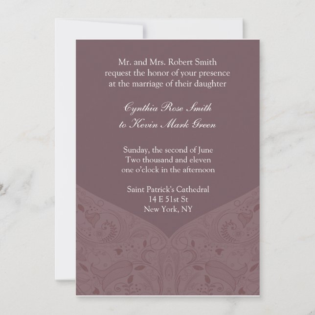 Invitación a la boda de la malta del tono de la Ti (Anverso)