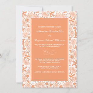 Invitación a la boda de la mandarina floral