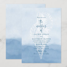 Invitación a la boda de la marea acuática de la pl