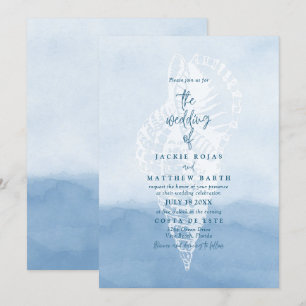 Invitación a la boda de la marea acuática de la pl