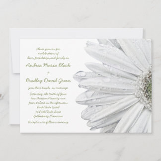 Invitación a la boda de la marea blanca Gerbera