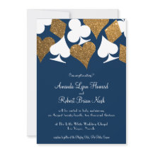 Invitación a la boda de la Marina azul Las Vegas