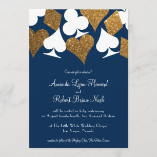 Invitación a la boda de la Marina azul Las Vegas