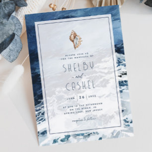 Invitación a la boda de la Marina Blue Beach