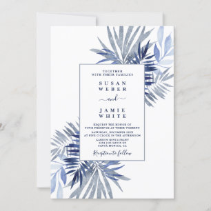 Invitación a la boda de la Marina Blue Beach