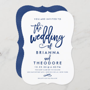 Invitación a la boda de la Marina con la mano de l