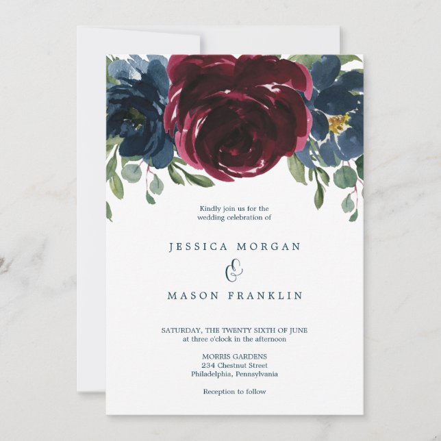 Invitación a la boda de la Marina de Borgoña (Anverso)