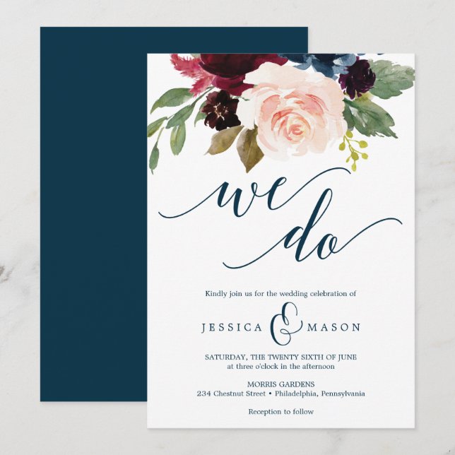 Invitación a la boda de la Marina de Borgoña (Anverso / Reverso)