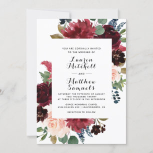 Invitación a la boda de la Marina de Borgoña de Ma