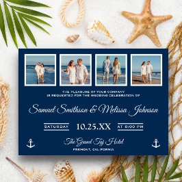 Invitación a la boda de la Marina de Collage de fo