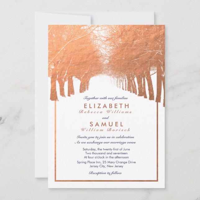 Invitación a la boda de la Marina de la Avenida de (Anverso)