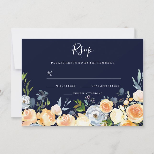 Invitación a la boda de la Marina de las Flores de (Anverso)