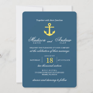 Invitación a la boda de la Marina de moda y el Anc