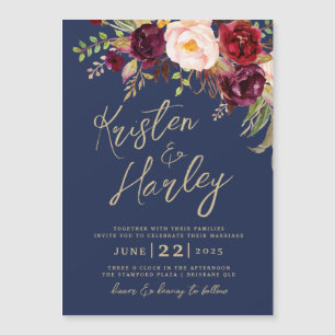Invitación a la boda de la Marina de Oro Marsala L