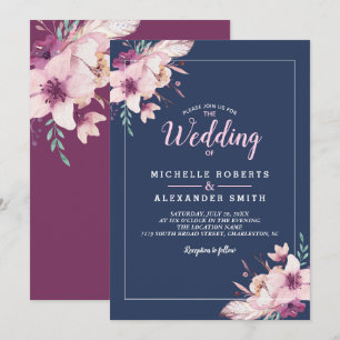 Invitación a la boda de la Marina Floral de las Fl